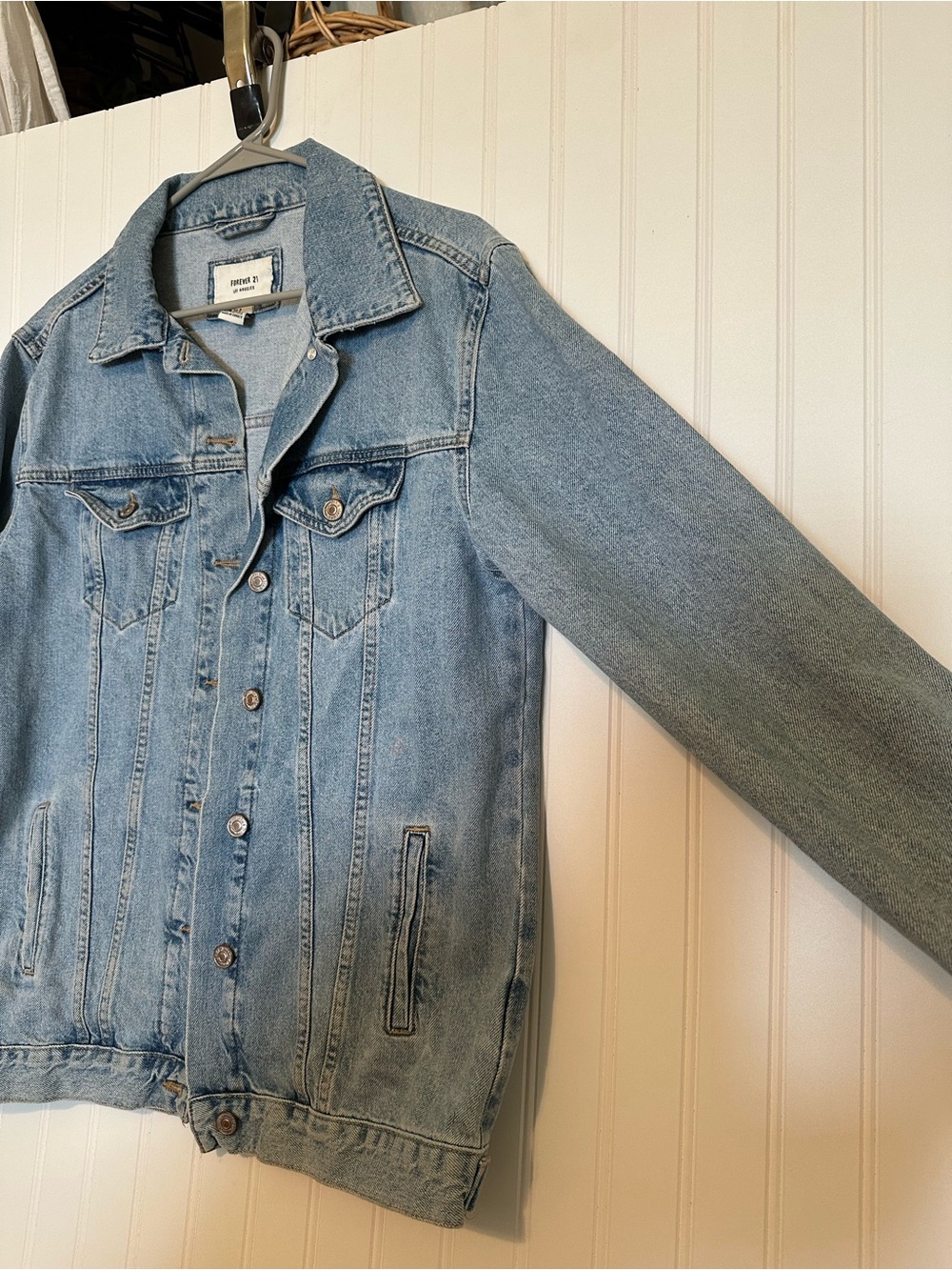 Classic Blue Jean Jacket, 100% Cotton, Utility Jacket, Everyday Jacket